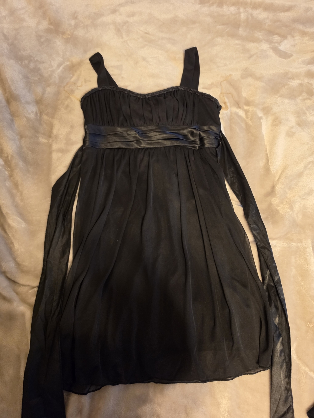 City Triangles Black Sleeveless Formal Dress with Sash